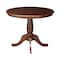 International Concepts Round 36 in Rd Top Pedestal Table, 12 in Leaf, 28.9 inH, Dining Height, Espresso, 36 W, 48 L, Wood K581-36RXT - alternate 5